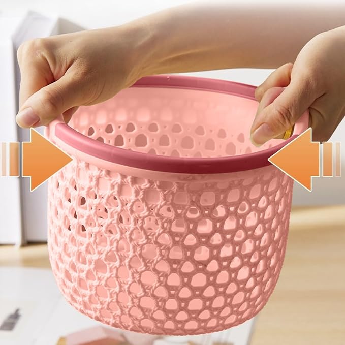 Flexible Laundry Basket with Handles, Portable Round Bin, Plastic Laundry - Image 3
