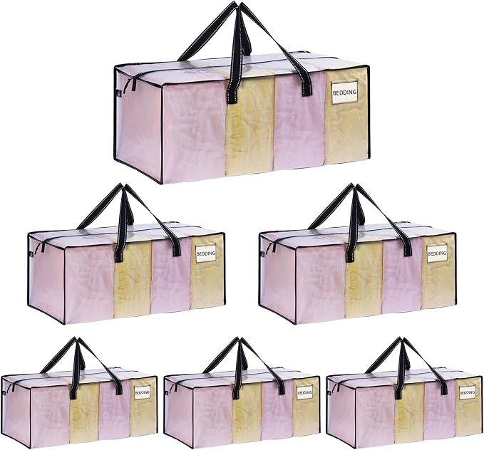 VENO 6 Pack Heavy Duty Moving Bags, Christmas Storage Bins by Veno