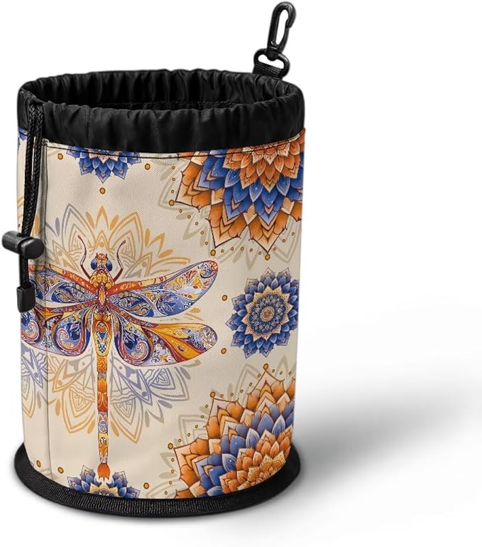 Clothespin Storage Bag with Hooks & Drawstring Closure Bohemian Mandala - Image 3
