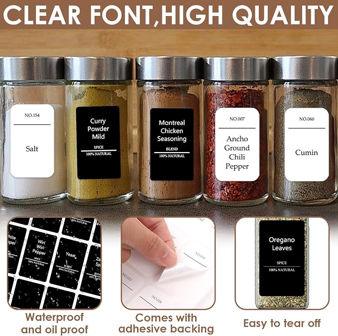 491 Pantry Labels for Containers, Preprinted Waterproof Stickers for Organizing - Image 3