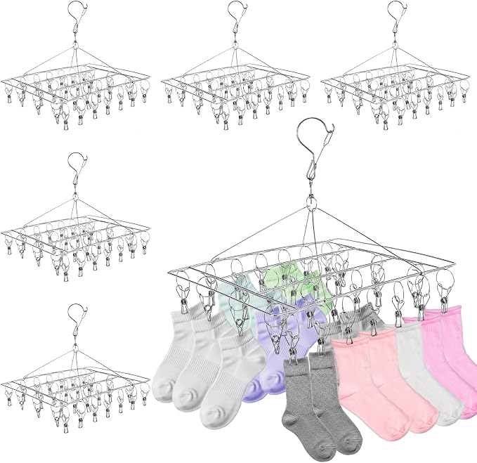6 PCS Stainless Steel Hanging Drying Rack by Unknown