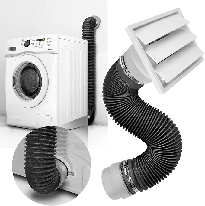 Upgraded 3 in 1 Dryer Vent Kit, include 8 feet Dryer Vent Hose by Nightyling