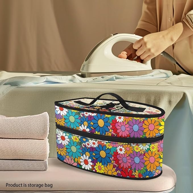 Black Cat Steam Iron Case Bag for Women Daisy Portable Protective Iron Storage - Image 2
