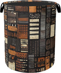 African Style Brown Orange Laundry Basket by Gearsly