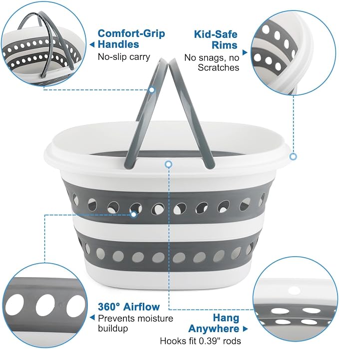 28L Collapsible Laundry Basket - Image 4