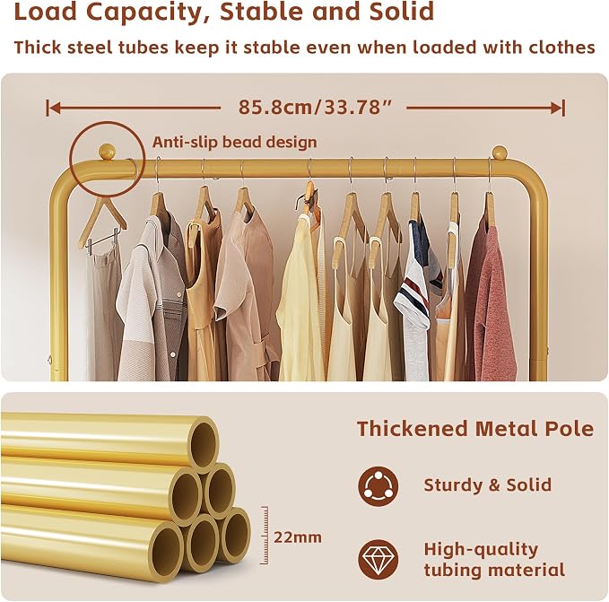 JIUYOTREE Standard Clothes Clothing Garment Rack - Image 6