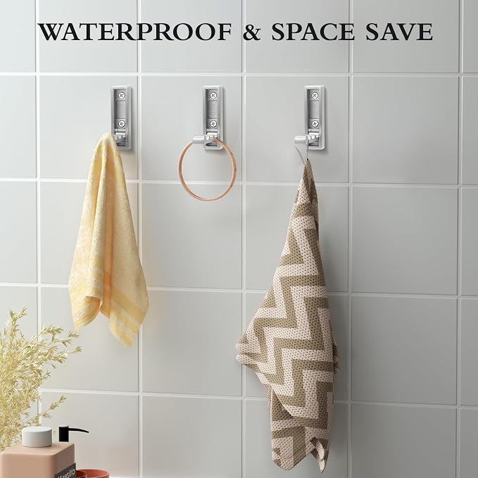 5PCS Heavy Duty Folding Coat Hooks - Image 3