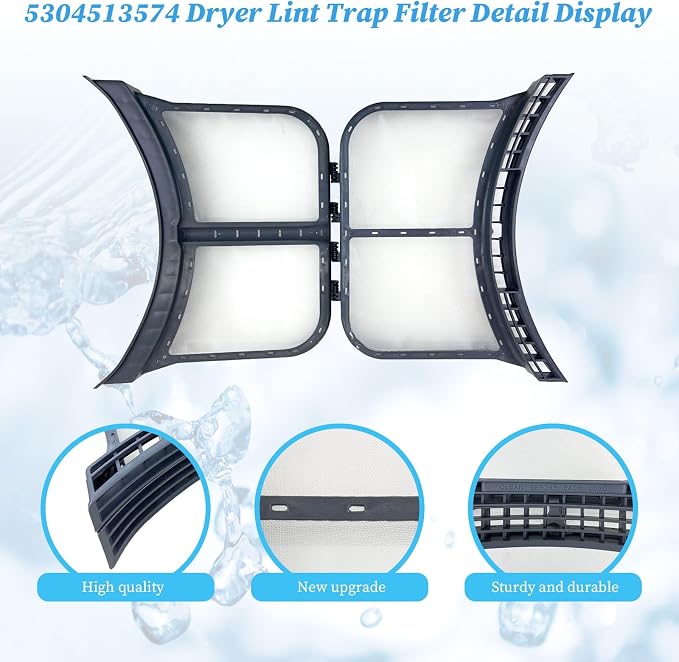 2026 Upgrade 5304513574 Dryer Lint Trap Filter Screen Compatible - Image 3