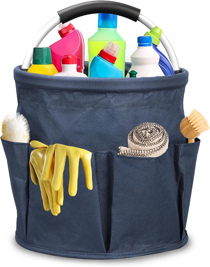 17L Cleaning Caddy with Handle, 4.5 Gallon Cleaning Supply Caddy Foldable by TEFOLA