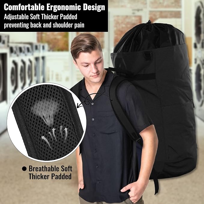 Laundry Bag Backpack, 125L Extra Large Laundry Backpack - Image 6