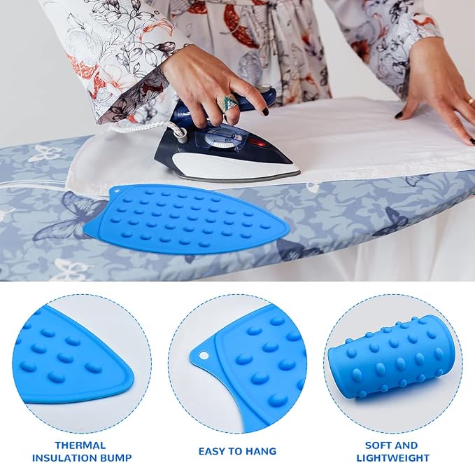 yuntop 2 Pcs Silicone Iron Rest Pads Multipurpose Iron Hot Resistant Mat - Image 2