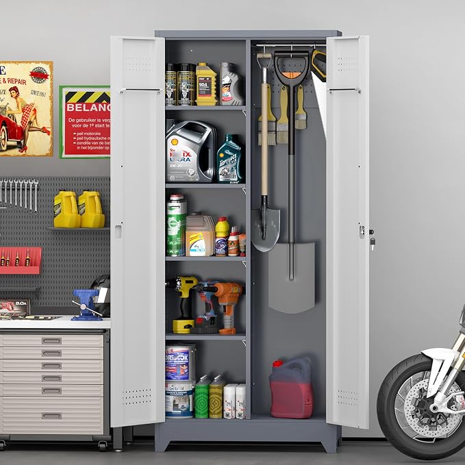 GREATMEET 72'' Metal Utility Storage Cabinet - Image 2