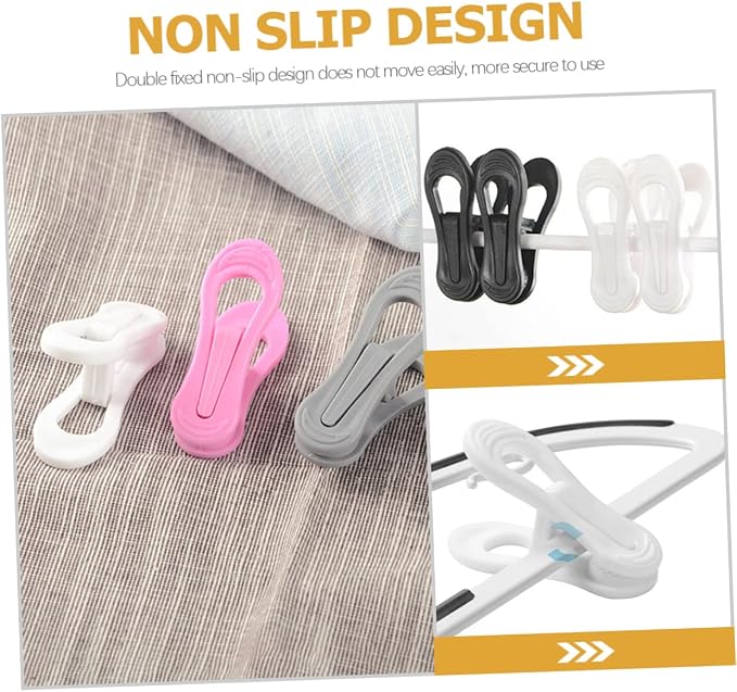 IMIKEYA 20pcs Clothes Hanger Clips Plastic Clips Multi-use Laundry Organizer - Image 4