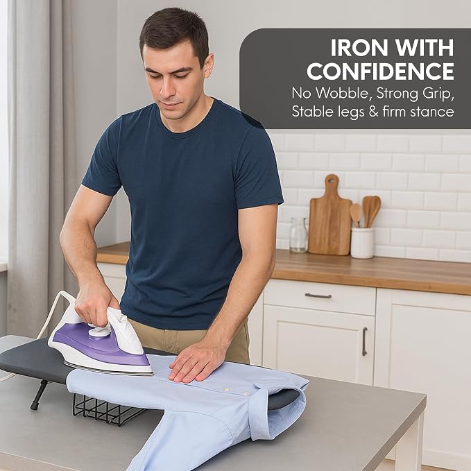 Ironing Board with Cover and Pad – Small Folding Board, Compact Tabletop - Image 6