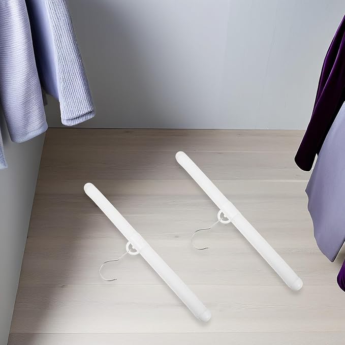 12pcs White Foam Padded Clothes Hangers Non-Slip Grip - Image 9