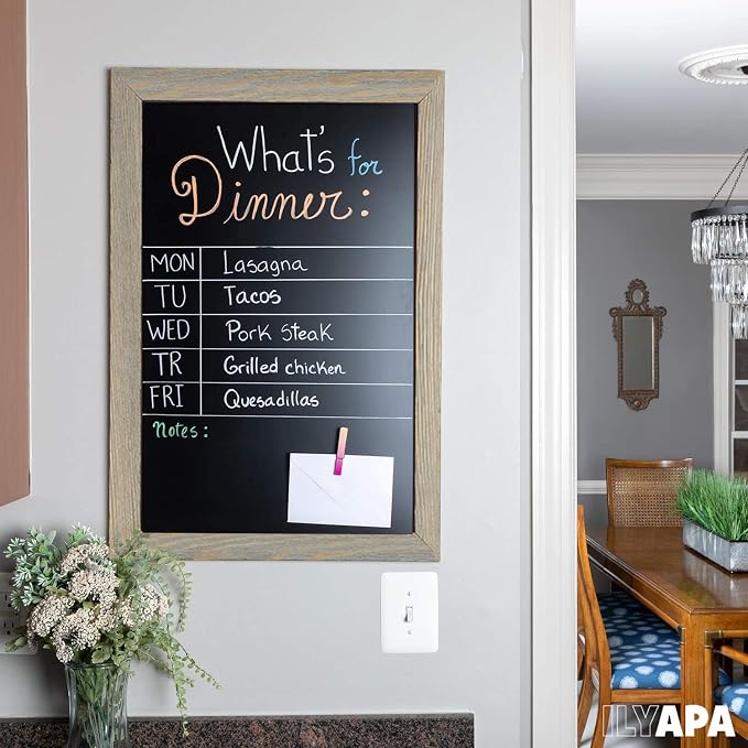 Ilyapa Rustic Wooden Magnetic Kitchen Chalkboard Sign - Image 5
