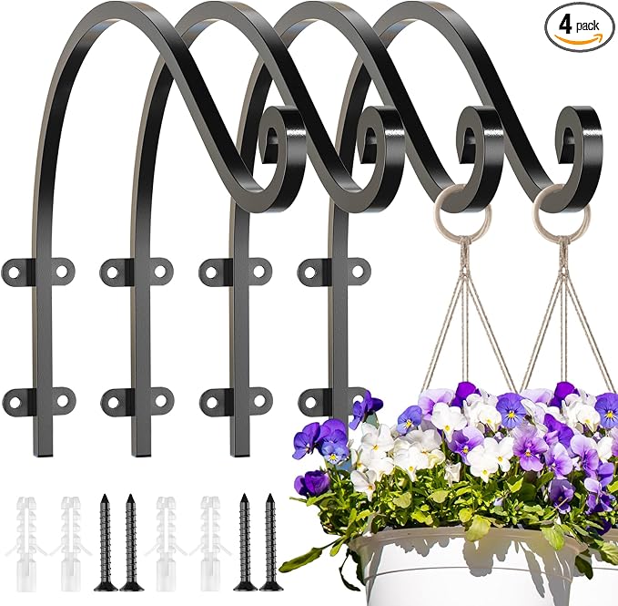 4 Pack Heavy Duty Plant Hanger Hook by EPHECH