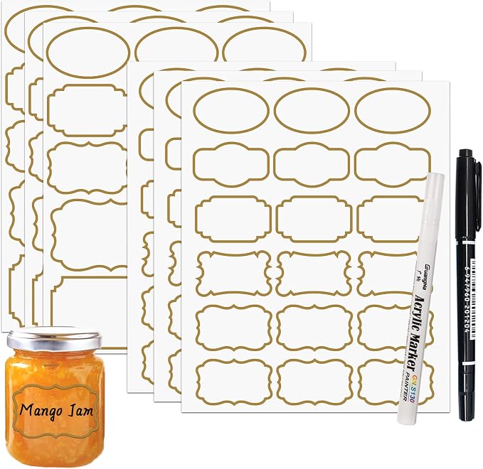 93pcs Transparent Removable Jar Labels by JaoNanl