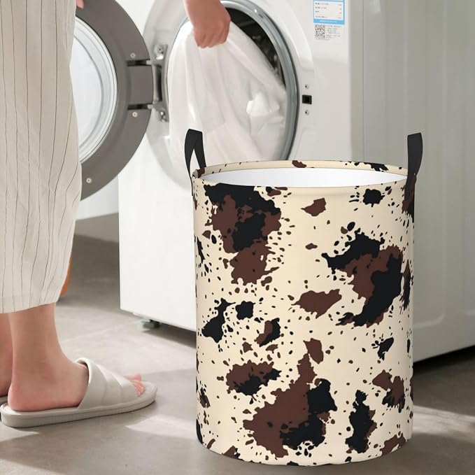 Cow Texture Laundry Hamper Bag - Image 6