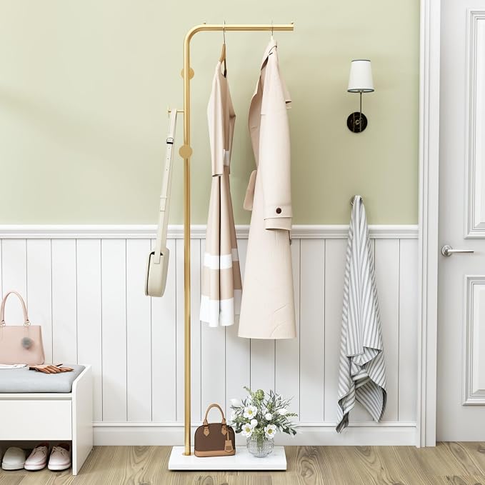TIEOU Gold Coat Racks, Metal Coat Racks Freestanding - Image 7