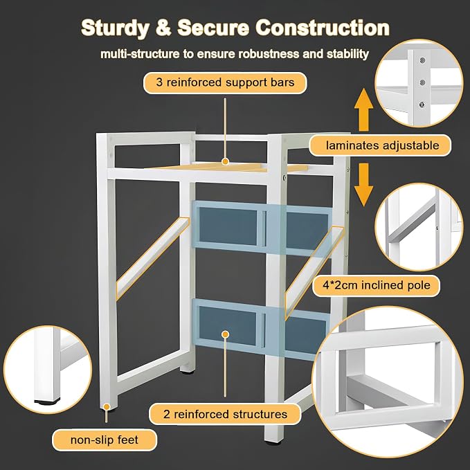 QUTBAG Laundry Room Organization, Over The Washer and Dryer Storage Shelf - Image 5