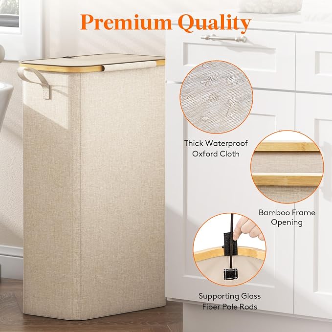 Lifewit 75L Slim Laundry Hamper - Image 7