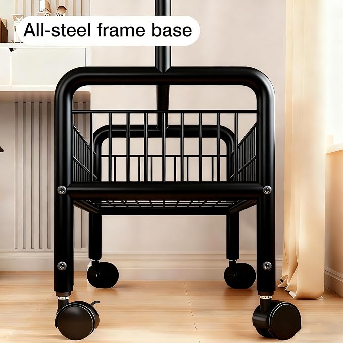 Clothes Rack with Storage Shelves, Heavy - Image 6