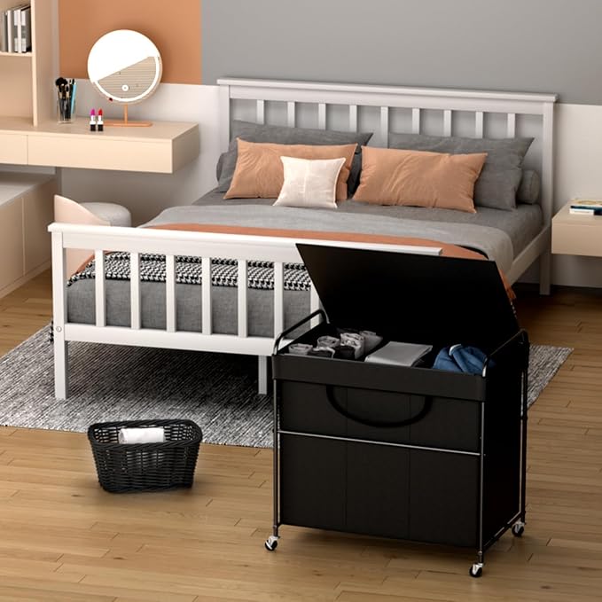 180L Large Laundry Hamper, 3 Compartment Laundry Basket - Image 6