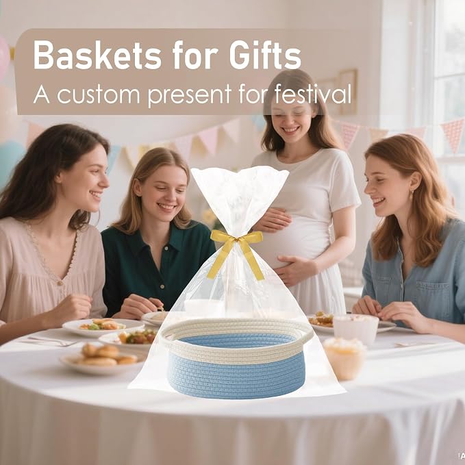 Woven Basket, Small Rope Storage Bin - Image 5