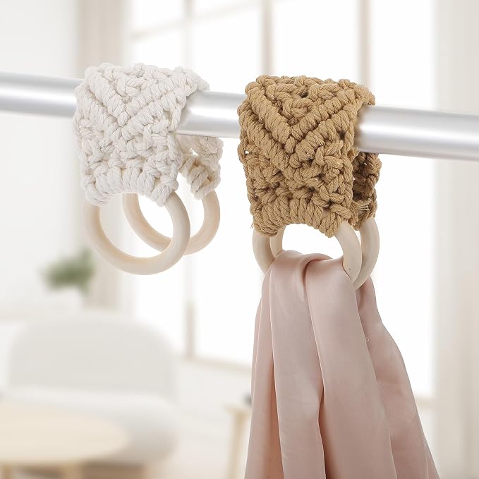 2 Pcs Handmade Crochet Dish Towel Holder Boho Kitchen Dish Towel Holders Knit - Image 3