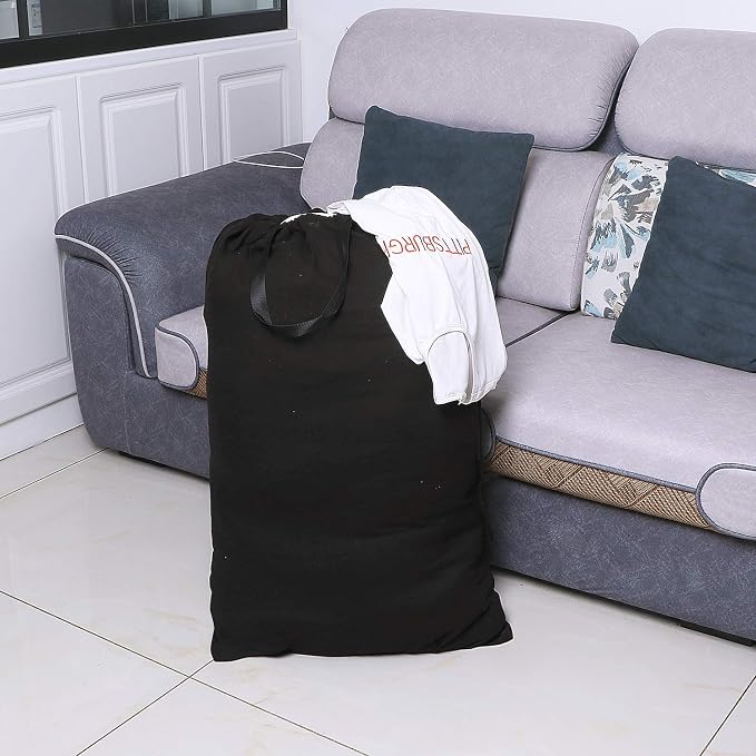 Heavy Duty Laundry Bag with Drawstring and Handle, Extra Large Travel Dirty - Image 7