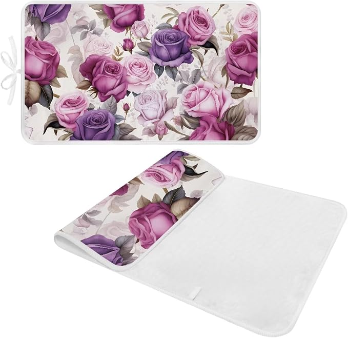 Ironing Mat Rose Print Portable Ironing Pad - Image 7