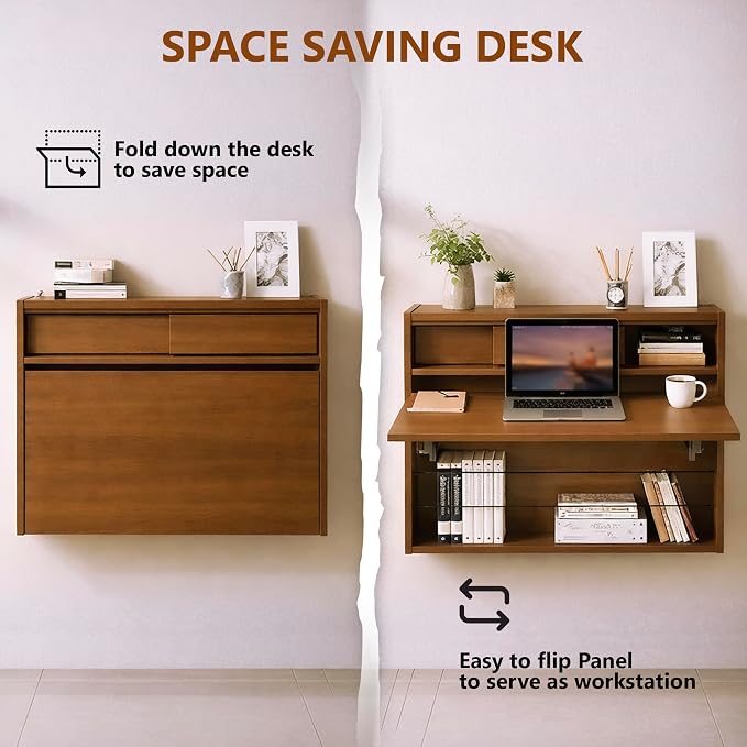 Wall Mounted Desk 31 Inches, Folding Table - Image 5