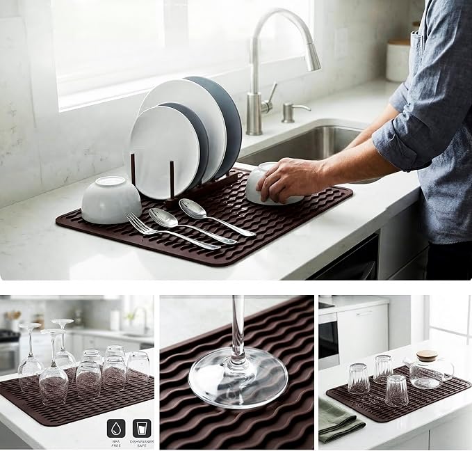Silicone Dish Drying Mat for Multiple Usage, Easy clean, Eco-friendly, - Image 4