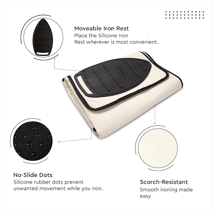 Encasa XO Ironing Mat/Pad with 3mm Padding, Anti-Skid Design & Silicone Iron - Image 5