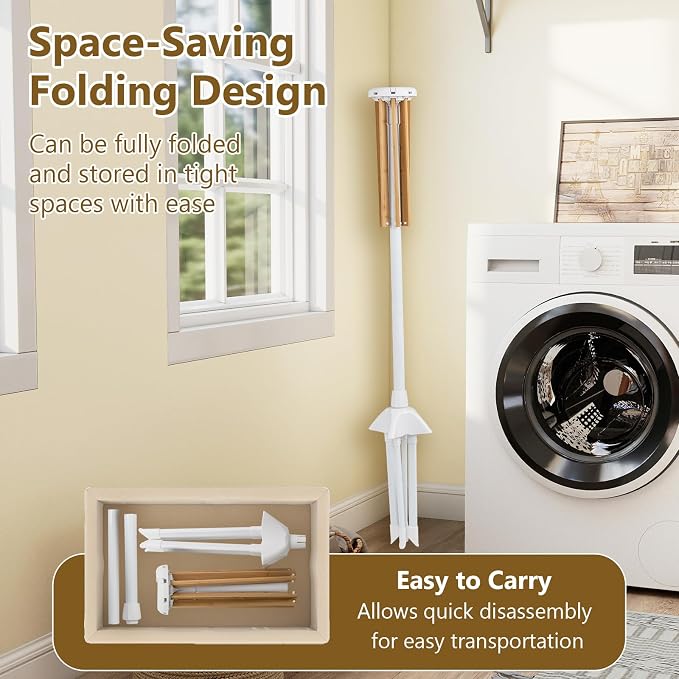 Tangkula Clothes Drying Rack, Foldable Laundry Drying Rack - Image 8