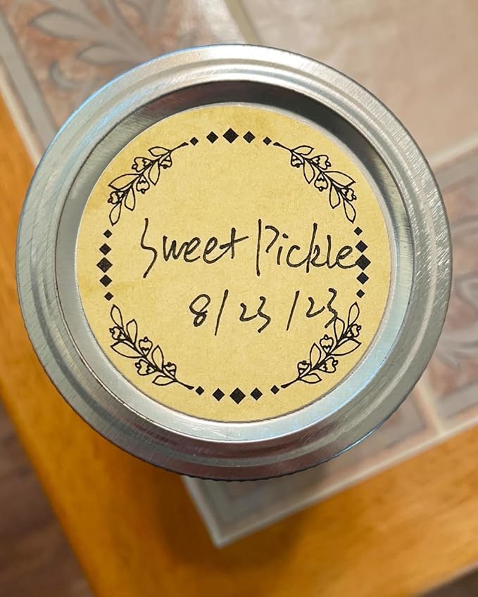 2" Canning Labels for Jars & Lids, 500 Labels per Roll, 4 Different Wreath - Image 6