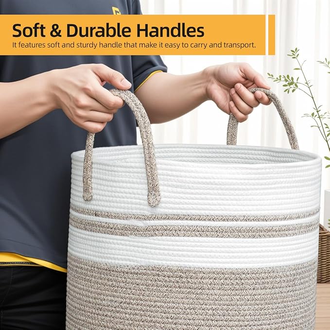 72L Large Laundry Basket, Laundry Hamper - Image 3