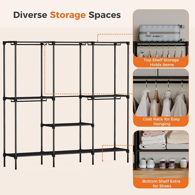 NEWBULIG Portable Fabric Clothes Rack - Image 3