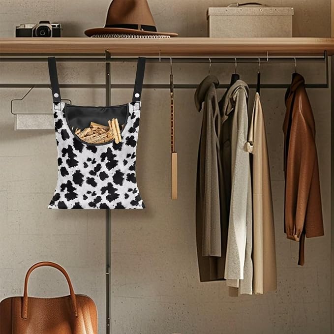 2 Pcs Cow Print Clothespin Bag - Image 5