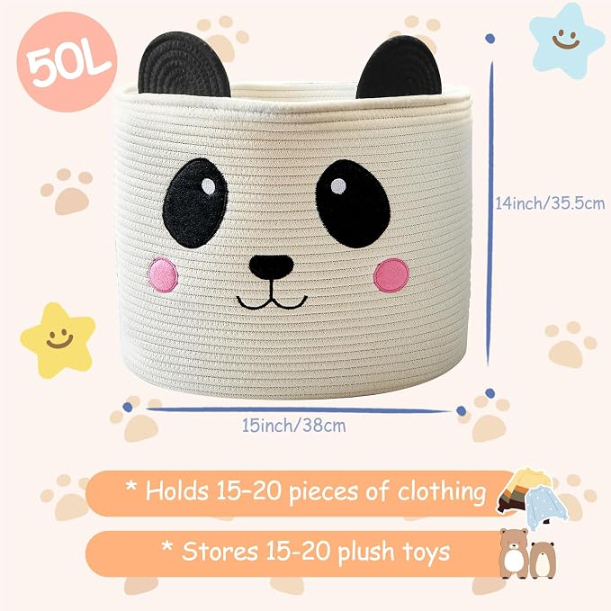 OMERAI Cotton Rope Storage Basket - Image 4