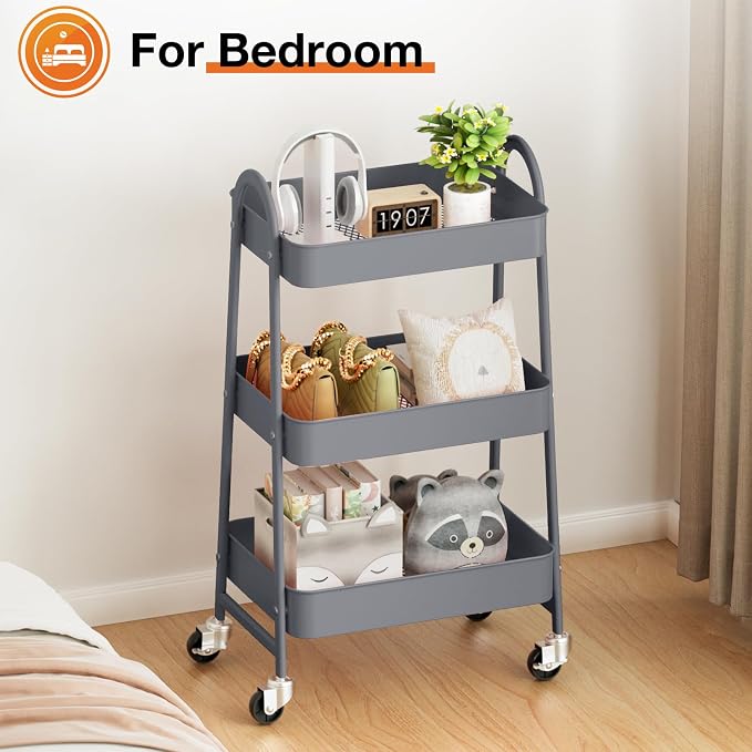 NEWBULIG 3-Tier Rolling Utility Cart - Image 6