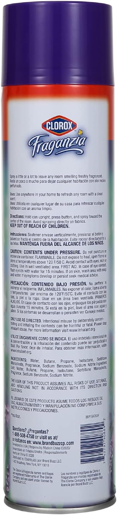 Clorox Fraganzia Aerosol Air Freshener in Lavender - Image 3