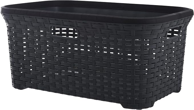 Superio Laundry Basket Wicker Style Storage Hamper Basket by Superio