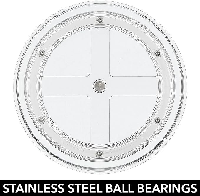 mDesign Lazy Susan Turntable Plastic Spinner - Image 4