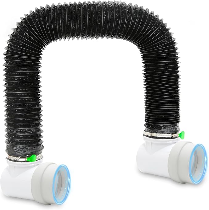 4inch 10FT Dryer Vent Hose for Tight Space, 90 Degree Dryer Vent Elbow by PeteMici