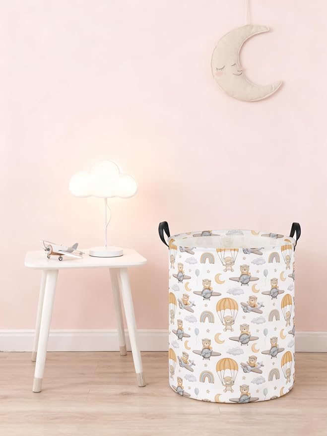 Kids Laundry Hamper, Animal Laundry Basket Collapsible Bear Storage Baskets - Image 5