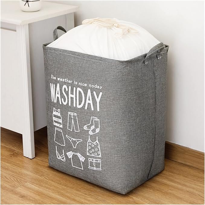 75L Large Laundry Basket, Foldable Storage Laundry Hamper - Image 4