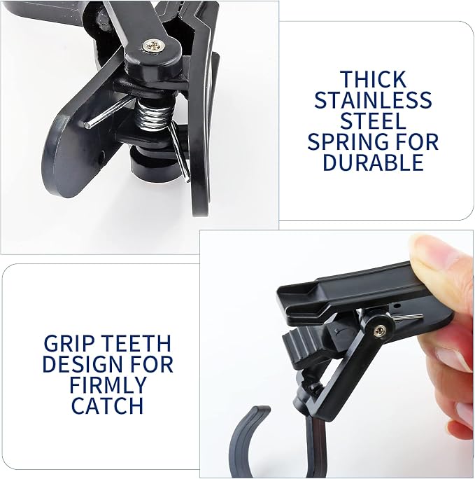 10 PCS Laundry Hooks Clip, Plastic Clothes Pins, Super Strong Hanger Clips - Image 5