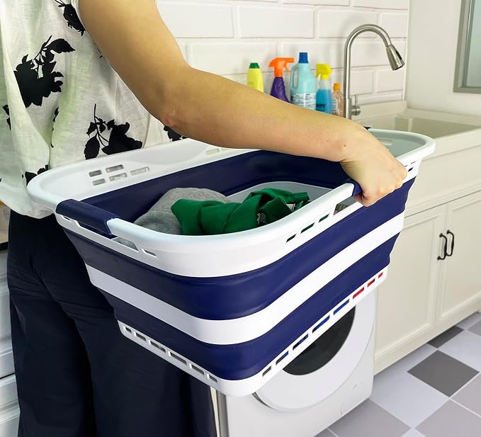 SAMMART 42L Collapsible Plastic Storage Basket - Image 3